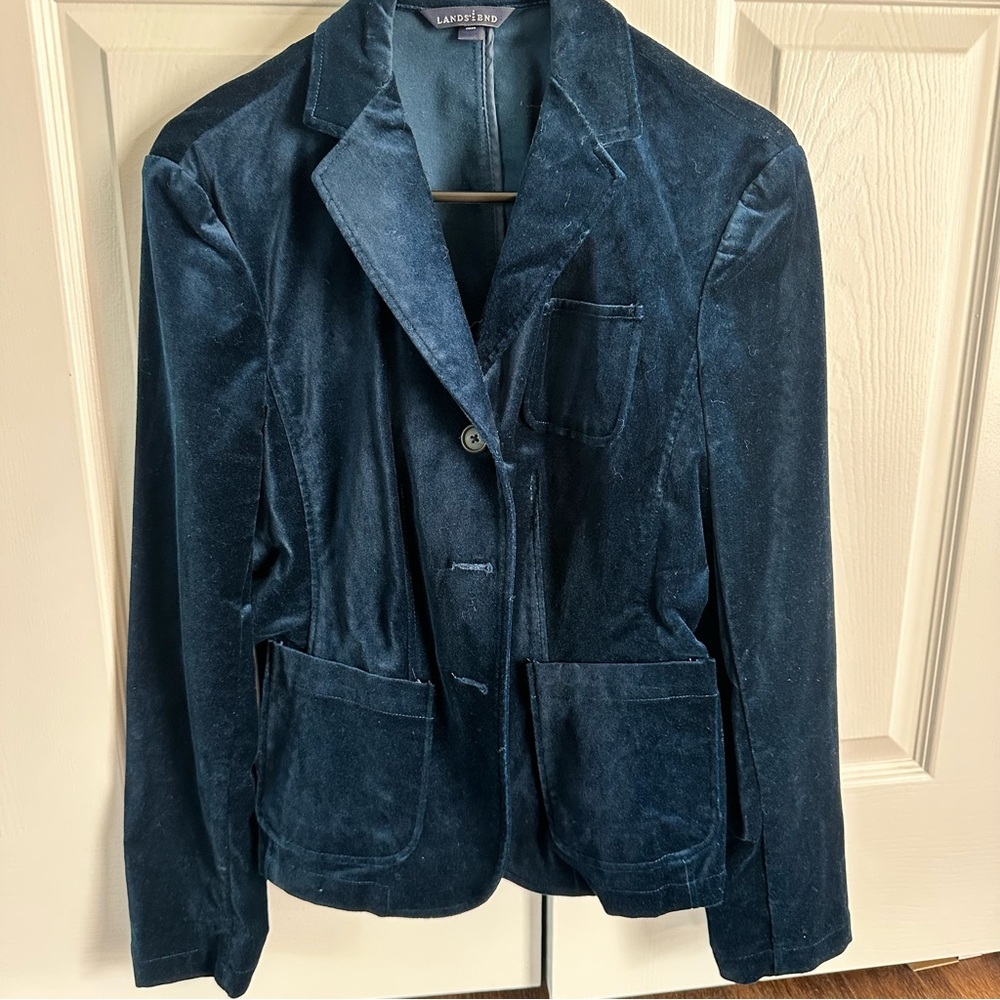 Velvet Dark Blue Blazer